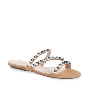 SCHUTZ Tan Sandals with Silver Embellishments